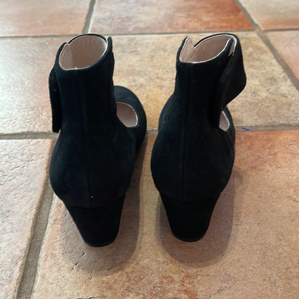 Sacha London hand made suede ankle strap Mary Jane wedge black - Picture 5 of 7